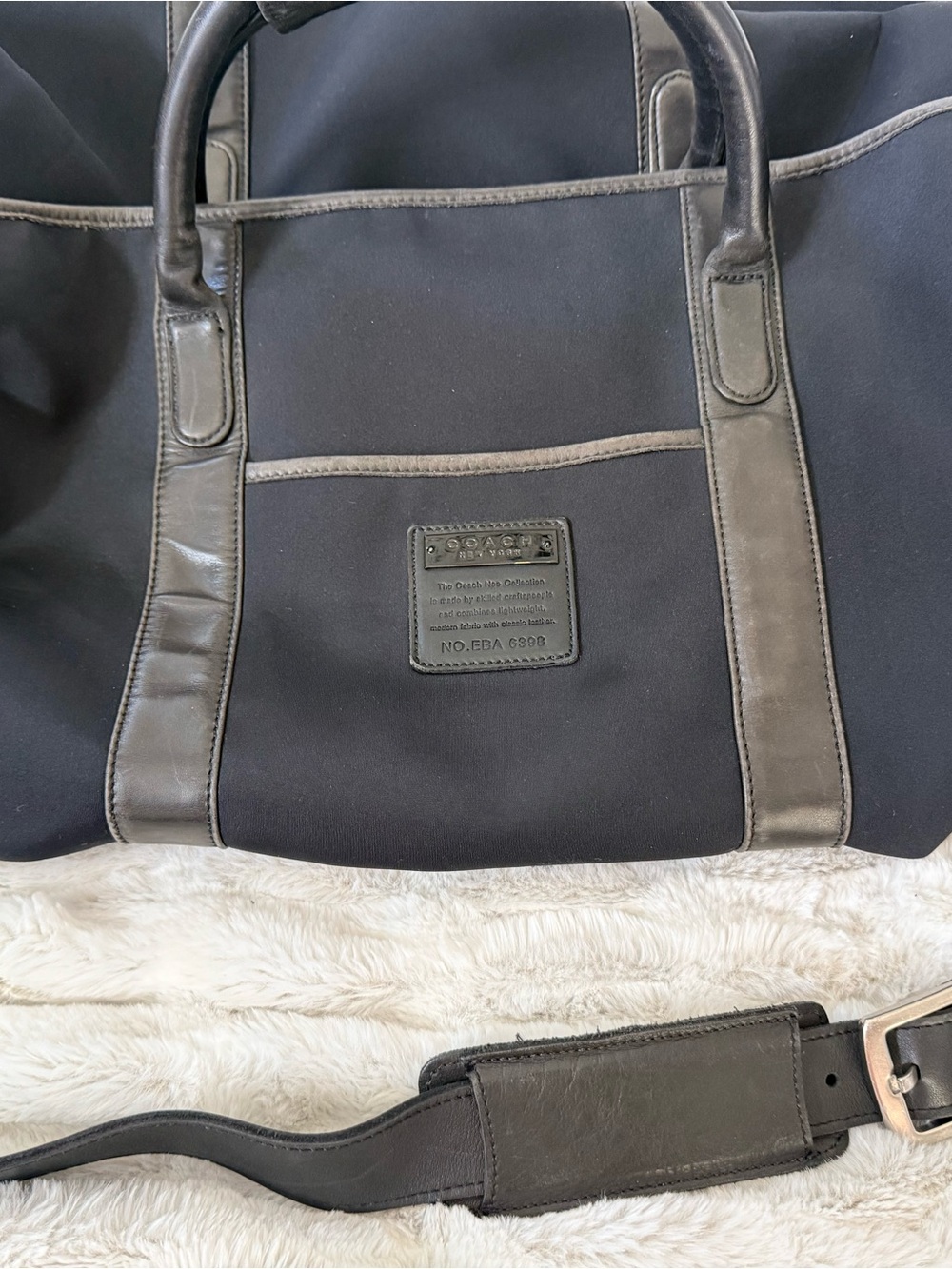 Coach Black  Travel Tote with Shoulder Strap
